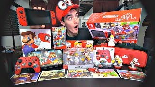 SIGNED BY REGGIE ULTIMATE Super Mario Odyssey Unboxing Amiibo Guide Controller etc [upl. by Enautna948]