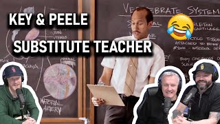 Key amp Peele  Substitute Teacher REACTION  OFFICE BLOKES REACT [upl. by Enerod724]