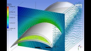 Turbine BladeHeat Transfer Analysis By Using FluidsSolid Interfaces with ANSYS CFX [upl. by Aihsenek]