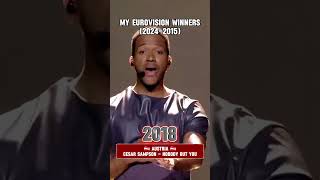 My Eurovision Winners 20242015 europe esc eurovision music viral shorts uk throwback [upl. by Stormi]