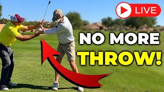 Golf Lesson Correcting A Throw From The Top Of The Backswing LIVE [upl. by Blynn20]