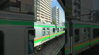 View from Tokaido Line from Shinagawa Station to Kawasaki Station [upl. by Eldreda]