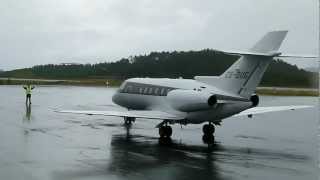 NetJets Hawker H750 jet at Stord Airport july 2012 [upl. by Ettennil]