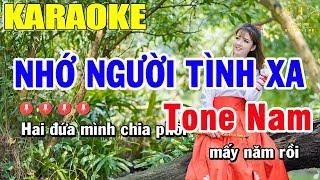 Karaoke Nhớ Người Tình Xa Tone Nam Nhạc Sống  Trọng Hiếu [upl. by Nimajnab638]