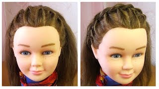 Easy Headband Hairstyles 2 options for shortmedium hair Tresse serretête cheveux courtsmi long [upl. by Nilyarg398]