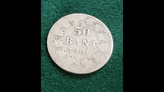 Moneda 50 bani 1901 Rara Carol l Silver Rare Coin [upl. by Noseyt]