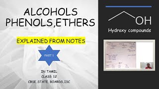 Alcohols Phenols amp Ethers  Part 1 In Tamil Classification Of Hydroxy Compounds Introduction [upl. by Aivatnwahs]