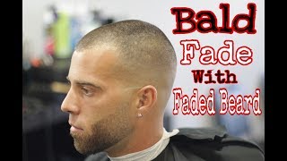 BALD FADE WITH FADED BEARD  TUTORIAL [upl. by Merridie32]