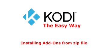 Kodi The Easy Way Installing addons from zip file [upl. by Leis]