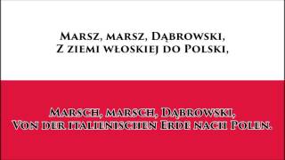 Polnische Hymne  Anthem of Poland PLDE Text [upl. by Idaline]