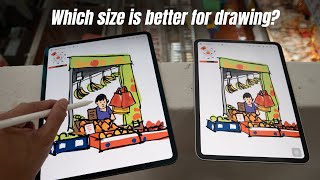 11 vs 13inch iPad Pro or Air Which size to get for drawing [upl. by Dahsar]