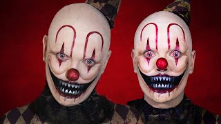 Scary Clown Halloween Makeup Tutorial [upl. by Anehs830]