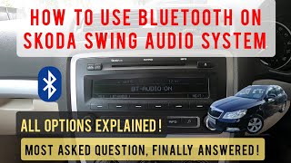 How to activate BLUETOOTH on Skoda SWING Audio system  All possible options explained  JRS Cars [upl. by Mill]