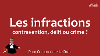 Les infractions  contraventions délits ou crimes   Comprendre le droit [upl. by Ydniahs]