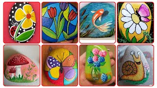 diy best colourful stone painting ideasrockpainting stonedecor pebblepainting trendingvideo [upl. by Kaete159]