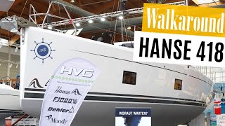 Walkaround Hanse 418 Interboot Friedrichshafen 2020 [upl. by Hortense]