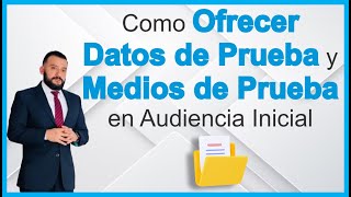 Como Ofrecer Datos de Prueba y Medios de Prueba en Audiencia Inicial │ Dr Erick J Mejía Iglesias [upl. by Alisa938]