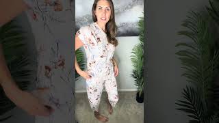 Ekouaer Womens Capri Floral Pajama Set TryOn amp Review [upl. by Barbra]