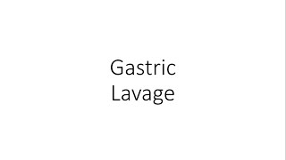 Gastric Lavage  Toxicology FMT [upl. by Jumbala]