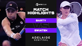 Ashleigh Barty vs Iga Swiatek  2022 Adelaide 500 Semifinal  WTA Match Highlights [upl. by Routh632]