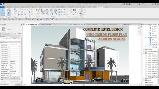 H02 HOW TO CREATE GROUND FLOOR PLAN HOTEL DESIGN COMPLETE IN REVIT 2023 [upl. by Dnesnwot79]