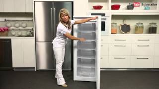 175L Haier Upright Freezer HFZ 175HA reviewed by product expert  Appliances Online [upl. by Amapuna]