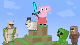 Peppa Pig plays Minecraft for the first time [upl. by Joshia]