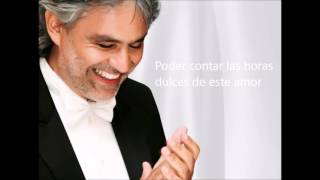 Andrea Bocelli  Historia De Amor with lyrics [upl. by Burhans]