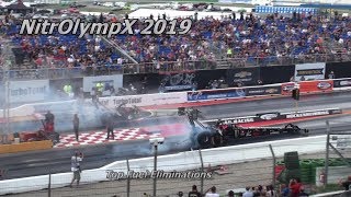 NitrOlympX 2019  Top Fuel eliminations [upl. by Nassah405]