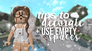 Tips To Decorate amp Use Empty Space In Houses BLOXBURG [upl. by Evad332]