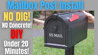 How to Easily Install a Mailbox Post No Digging No Concrete [upl. by Atinahc]