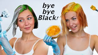 Bleaching my Black Hair and Dyeing it COPPER [upl. by Rigdon]