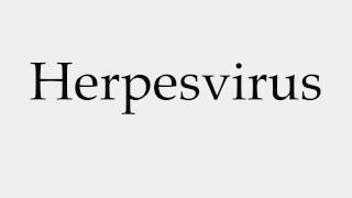 How to Pronounce Herpesvirus [upl. by Bromley]