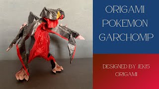 Origami Pokemon Garchomp Tutorial [upl. by Krilov]