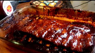 ST LOUIS STYLE RIBS FALL OF THE BONEBAKED IN OVEN😜 [upl. by Malarkey]