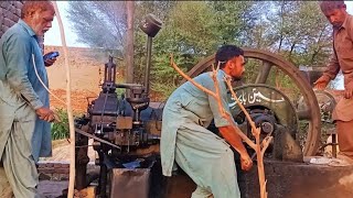 18 HP Diesel Engine Amazing Sound  How to get diesel engine start  Biggest diesel engine [upl. by Aivan]