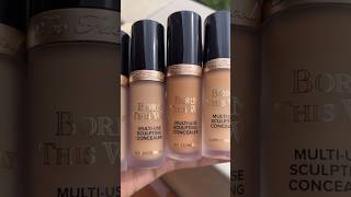 SWATCHES  TOO FACED BORN THIS WAY SCULPTING CONCEALER makeup makeupreview [upl. by Yrrej436]