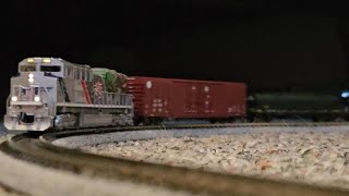 Kato N scale UP1943 pulls mixed freight on my new Kato unitrack [upl. by Acinomad383]