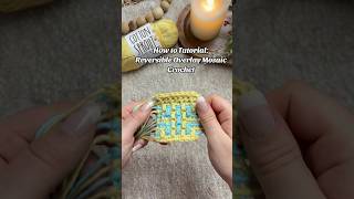 EASY Reversible Overlay Mosaic Crochet  Quick Tutorial crochet crochettutorial [upl. by Nnyltiac]