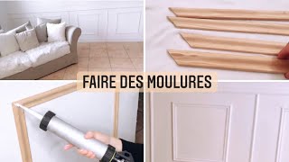 Tuto DIY et explication  je fais des moulures murale dans mon salon moulure facile [upl. by Etnemelc195]