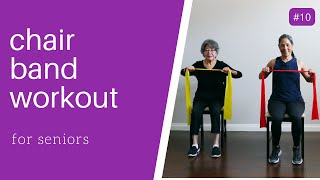 Resistance Band Chair Workout for Seniors Beginner Exercisers [upl. by Aeneus803]