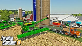 VISITING A 25000000 MEGA FARM IOWA SERIES FARMING SIMULATOR 19 [upl. by Edlun]