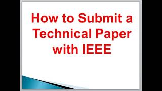 How to submit a manuscript in IEEE TED journal [upl. by Hawthorn]